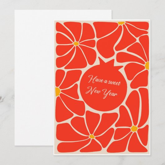 Rosh Hashana Holiday kaart (Voorkant / Achterkant)