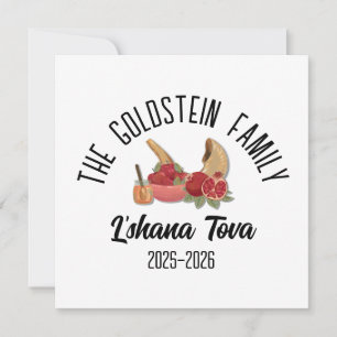 Rosh Hashana Joods Nieuwjaar Gepersonaliseerde Naa Feestdagenkaart