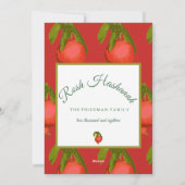 Rosh Hashana Joods Nieuwjaar Groet Feestdagenkaart (Achterkant)