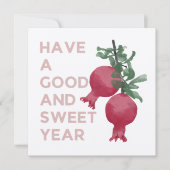 Rosh Hashana Joodse nieuwjaarswensen w. Pomegranat (Voorkant)