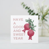 Rosh Hashana Joodse nieuwjaarswensen w. Pomegranat (Staand voorkant)