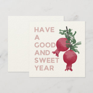 Rosh Hashana Joodse nieuwjaarswensen w. Pomegranat