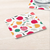 Rosh Hashana Kartonnen Onderzetters (Schuin)