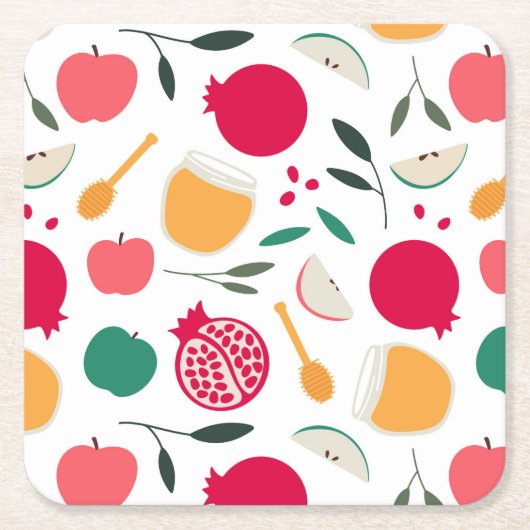 Rosh Hashana Kartonnen Onderzetters (Voorkant)