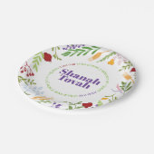 Rosh Hashana Kleurrijke Bloemenkrans Bord (Gekanteld)