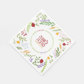 Rosh Hashana Nieuwjaar Schattige begroeting Servet (Hoek)