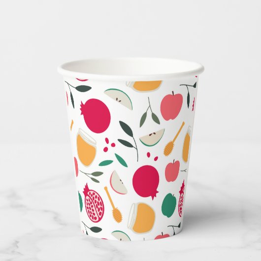 Rosh Hashana Papieren Bekers (Achterkant)