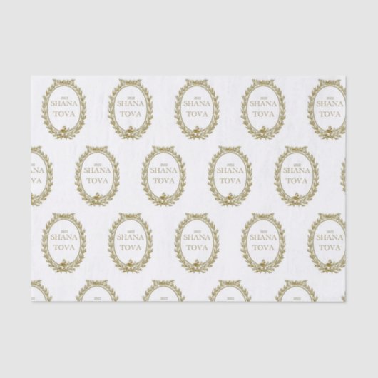 Rosh Hashana Parisian Geïnspireerd weefselpapier Tissuepapier (Voorkant)