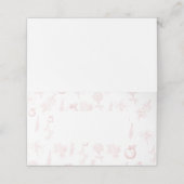 Rosh Hashana Roze Toile Apple Place Card Plaatskaartje (Buitenkant ongevouwen)