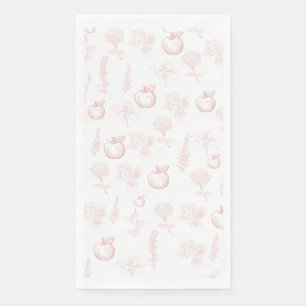 Rosh Hashana Roze Toile Napkins Servet