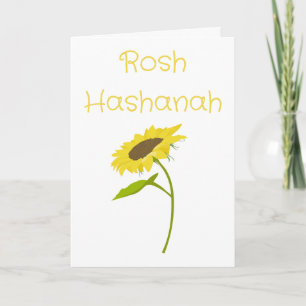 Rosh Hashana-segeningen zonnebloem thema Feestdagen Kaart