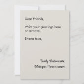 Rosh Hashana Shana Tova gepersonaliseerd (Achterkant)