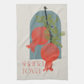 Rosh Hashana Shana Tova Granaatappels Theedoek (Verticaal)