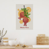 Rosh Hashana Shana Tova Joods Nieuwjaar Poster (Keuken)