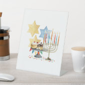 Rosh hashana tafel teken reclamebord met voetstuk (Insitu)