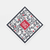 Rosh Hashana Vogel, Bomen & Granaatappels Vakantie Servet (Hoek)