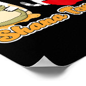 Rosh Hashana voor kattenmensen Kawaii - Happy Jewi Poster (Hoek)