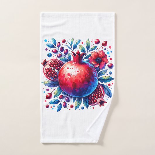 Rosh Hashana Water kleur Granaatappel Handdoek (Handdoek)