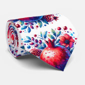 Rosh Hashana Water kleur Granaatappel Stropdas (Opgerold)