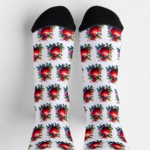 Rosh Hashana Waterkleur Rood Granaatappel Sokken (Top)