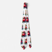 Rosh Hashana Waterkleur Rood Granaatappel Stropdas (Voorkant)