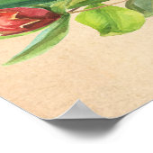 Rosh HaShana Wishes of Shana Tovah w. Pomegranaat Poster (Hoek)