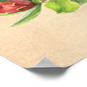 Rosh HaShana Wishes of Shanah Tovah w. Pomegranaat Poster (Hoek)