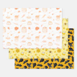 Rosh Hashanah 3 stijlvolle feestelijke elegante va Inpakpapier Vel