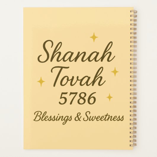 Rosh Hashanah 5786 Planner – Blessings & New Begin (Achterkant)