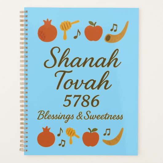 Rosh Hashanah 5786 Planner – Blessings & New Begin (Voorkant)