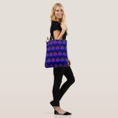 Rosh Hashanah Aangepaste Joodse Davidster Monogram Tote Bag (Op model)
