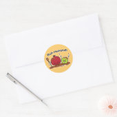 Rosh Hashanah appel granaatappel honing Joods jaar Ronde Sticker (Envelop)