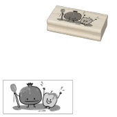 Rosh Hashanah appel granaatappel honing Joods nieu Rubberstempel (Gestempeld)