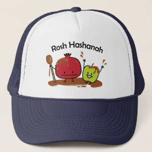 Rosh Hashanah appel granaatappel honing Joods nieu Trucker Pet