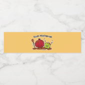 Rosh Hashanah appel granaatappel honing Joods nieu Waterfles Etiket (Enkel label)