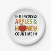 Rosh Hashanah appels en honey T-Shirt Papieren Bordje (Voorkant)