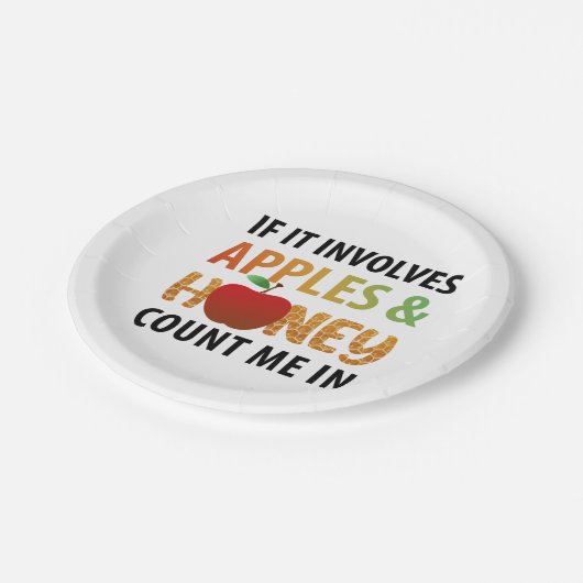 Rosh Hashanah appels en honey T-Shirt Papieren Bordje (Gekanteld)