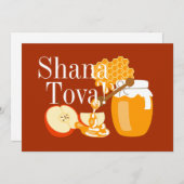 Rosh Hashanah Appels en Honing Feestdagenkaart (Voorkant / Achterkant)