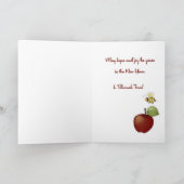 Rosh Hashanah Apple, bijen en honing Feestdagen Kaart (Binnen)