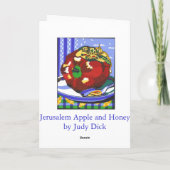 Rosh Hashanah Apple, L'Shanah Tova Feestdagen Kaart (Achterkant)