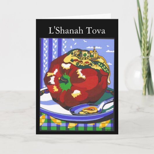 Rosh Hashanah Apple, L'Shanah Tova Feestdagen Kaart (Voorkant)