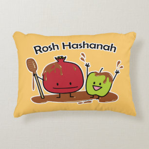 Rosh Hashanah apple pomegranate honey Jewish new Accent Kussen