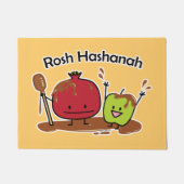 Rosh Hashanah apple pomegranate honey Jewish new Deurmat (Voorkant)