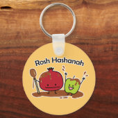Rosh Hashanah apple pomegranate honey Jewish new Sleutelhanger (Voorkant)