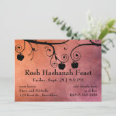 Rosh Hashanah Apple Silhouet Kaart (Staand voorkant)