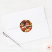 Rosh Hashanah Apple Stickers met Ladino Groet (Envelop)