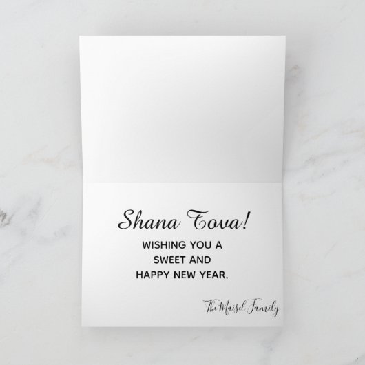 Rosh Hashanah Apples and Honey Waterverf Kaart (Binnen)