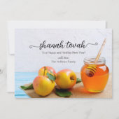 Rosh Hashanah Apples Honey Jewish New Year Card Kaart (Voorkant)