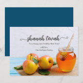 Rosh Hashanah Apples Honey Jewish New Year Card Kaart (Voorkant / Achterkant)