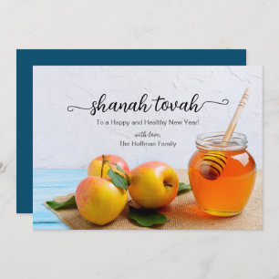 Rosh Hashanah Apples Honey Jewish New Year Card Kaart